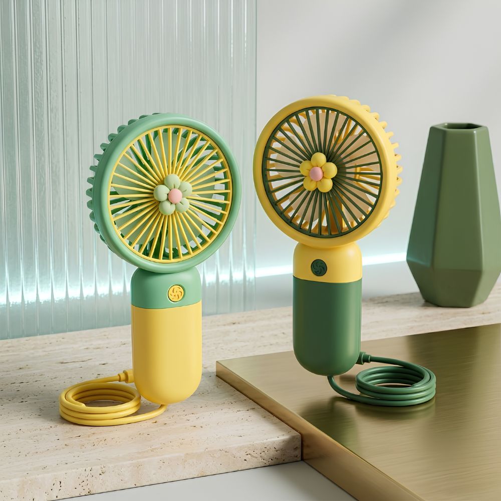 Portable Mini Rechargeable Fan with Desktop Stand