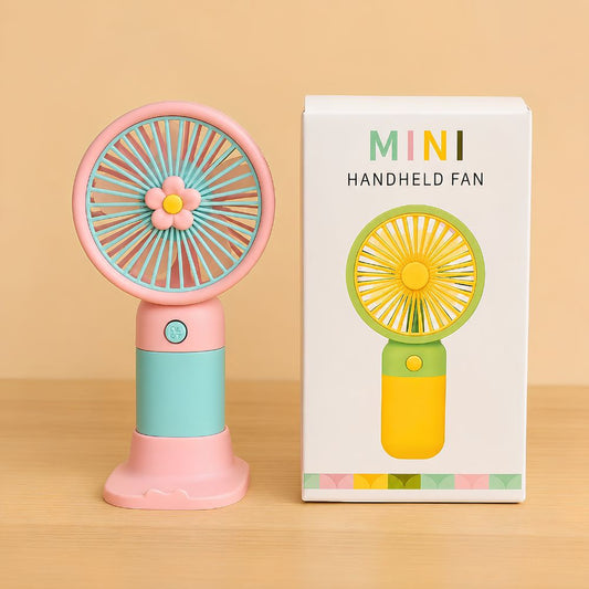Portable Mini Rechargeable Fan with Desktop Stand