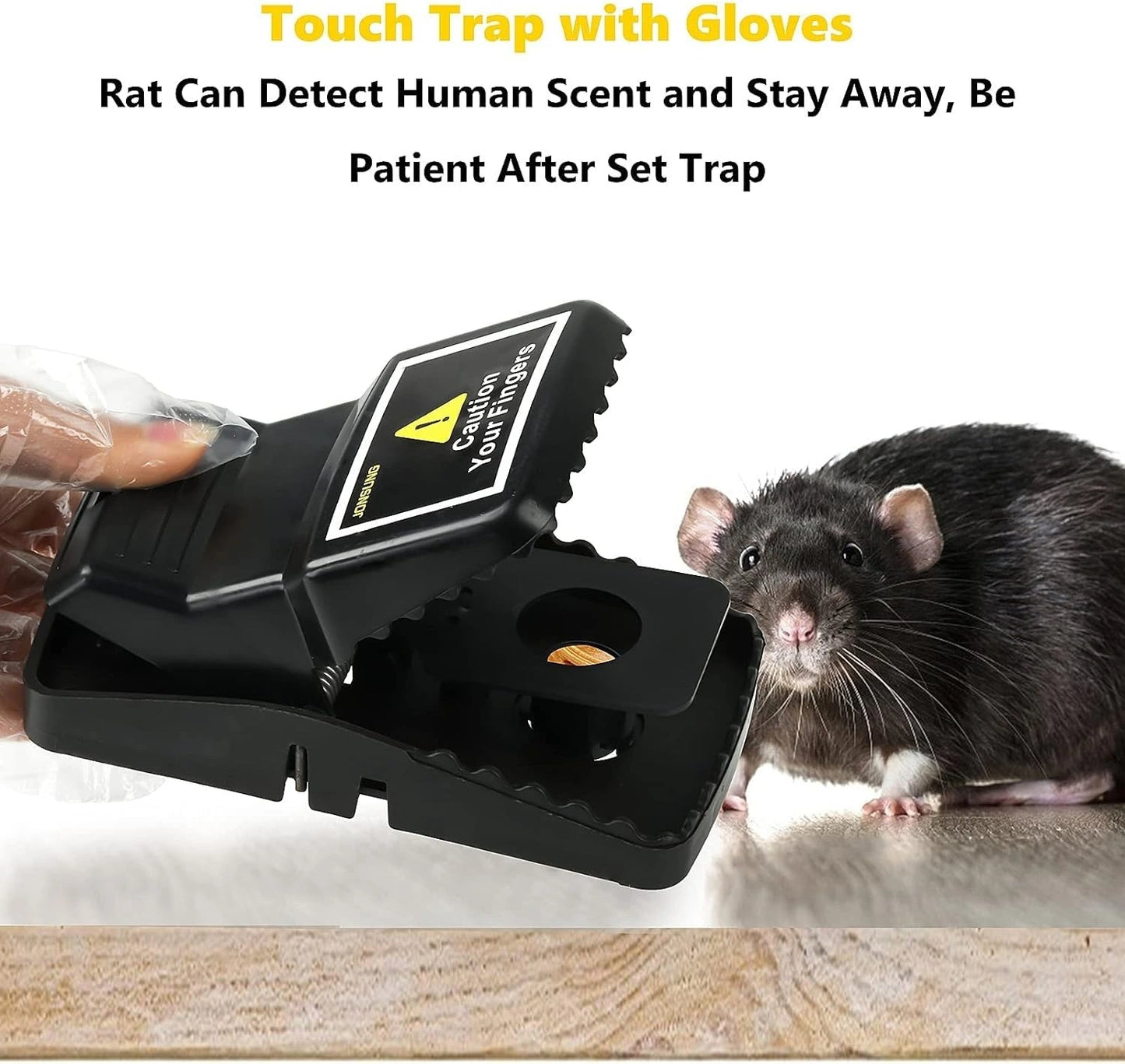 Heavy Duty Mouse Trap – High-Sensitivity Quick Catch Reusable Rat Traps for Home and Indoor Use