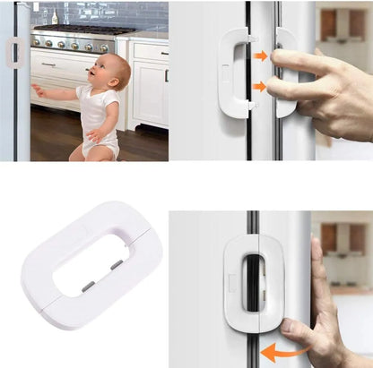 Child Safety Fridge Lock – Strong Self-Adhesive Refrigerator & Freezer Safety Lock For Kids