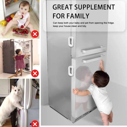 Child Safety Fridge Lock – Strong Self-Adhesive Refrigerator & Freezer Safety Lock For Kids